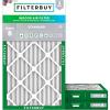 imageFilterbuy 1125x2325x2 Air Filter MERV 8 MPR 700 Dust Defense Replacement 3Pack Electrostatic Pleated HVAC AC Furnace Filters Made in USA Actual Size 1125 x 2325 x 175