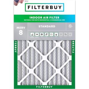 imageFilterbuy 10x16x2 Air Filter MERV 8 MPR 700 Dust Defense Replacement 1Pack Electrostatic Pleated HVAC AC Furnace Filters Made in USA Actual Size 950 x 1550 x 175