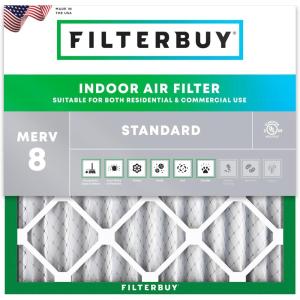 imageFilterbuy 12x12x2 Air Filter MERV 8 MPR 700 Dust Defense Replacement 1Pack Electrostatic Pleated HVAC AC Furnace Filters Made in USA Actual Size 1150 x 1150 x 175