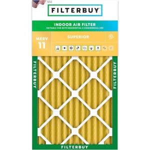 imageFilterbuy 13x24x2 Air Filter MERV 11 MPR 1200 Allergen Defense Replacement 1Pack Electrostatic Pleated HVAC AC Furnace Filters Made in USA Actual Size 1300 x 2400 x 175