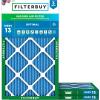 imageFilterbuy 13x21x1 Air Filter MERV 13 MPR 1900 Health Defense Replacement 3Pack Electrostatic Pleated HVAC AC Furnace Filters Made in USA Actual Size 1300 x 2100 x 075