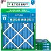 imageFilterbuy 1725x1925x1 Air Filter MERV 13 MPR 1900 Health Defense Replacement 4Pack Electrostatic Pleated HVAC AC Furnace Filters Made in USA Actual Size 1725 x 1925 x 075