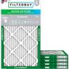 imageFilterbuy 1225x2425x1 Air Filter MERV 8 MPR 700 Dust Defense Replacement 5Pack Electrostatic Pleated HVAC AC Furnace Filters Made in USA Actual Size 1225 x 2425 x 075