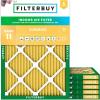 imageFilterbuy 1825x22x1 Air Filter MERV 11 MPR 1200 Allergen Defense Replacement 6Pack Electrostatic Pleated HVAC AC Furnace Filters Made in USA Actual Size 1825 x 2200 x 075