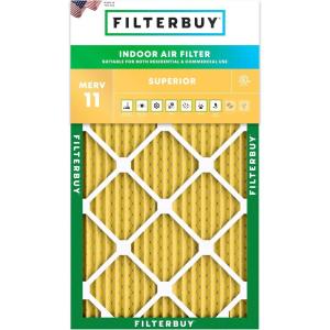 imageFilterbuy 10x18x1 Air Filter MERV 11 MPR 1200 Allergen Defense Replacement 1Pack Electrostatic Pleated HVAC AC Furnace Filters Made in USA Actual Size 950 x 1750 x 075
