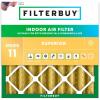 imageFilterbuy 10x10x4 Air Filter MERV 11 MPR 1200 Allergen Defense Replacement 1Pack Electrostatic Pleated HVAC AC Furnace Filters Made in USA Actual Size 950 x 950 x 363