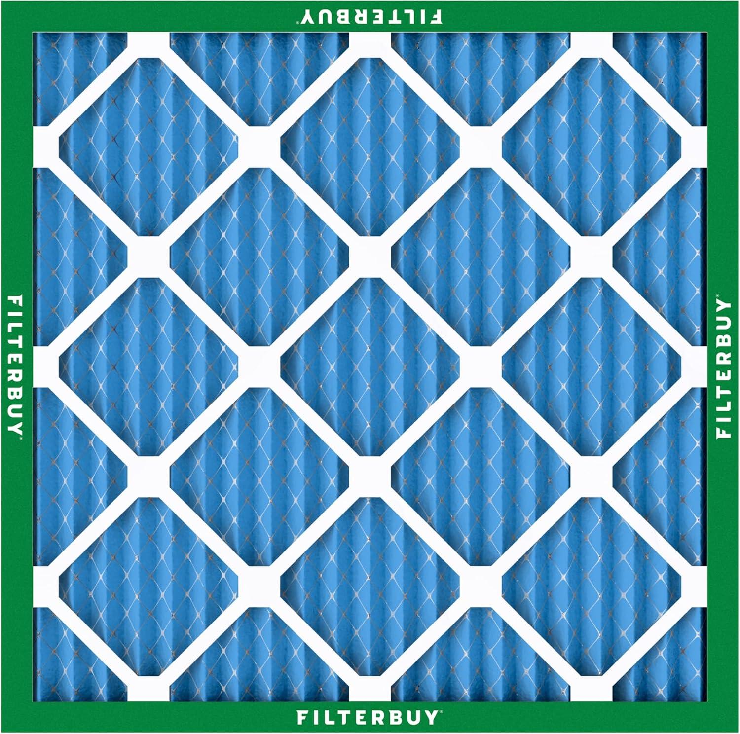 imageFilterbuy 1525x1525x1 Air Filter MERV 13 MPR 1900 Health Defense Replacement 12Pack Electrostatic Pleated HVAC AC Furnace Filters Made in USA Actual Size 1525 x 1525 x 075