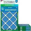 imageFilterbuy 20x34x1 Air Filter MERV 13 MPR 1900 Health Defense Replacement 4Pack Electrostatic Pleated HVAC AC Furnace Filters Made in USA Actual Size 1950 x 3350 x 075