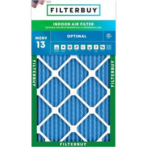 imageFilterbuy 12x34x1 Air Filter MERV 13 MPR 1900 Health Defense Replacement 1Pack Electrostatic Pleated HVAC AC Furnace Filters Made in USA Actual Size 1200 x 3400 x 075