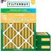 imageFilterbuy 18x20x4 Air Filter MERV 11 MPR 1200 Allergen Defense Replacement 3Pack Electrostatic Pleated HVAC AC Furnace Filters Made in USA Actual Size 1750 x 1950 x 363