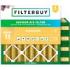 imageFilterbuy 1325x1325x4 Air Filter MERV 11 MPR 1200 Allergen Defense Replacement 5Pack Electrostatic Pleated HVAC AC Furnace Filters Made in USA Actual Size 1325 x 1325 x 363
