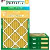 imageFilterbuy 1125x2325x2 Air Filter MERV 11 MPR 1200 Allergen Defense Replacement 4Pack Electrostatic Pleated HVAC AC Furnace Filters Made in USA Actual Size 1125 x 2325 x 175