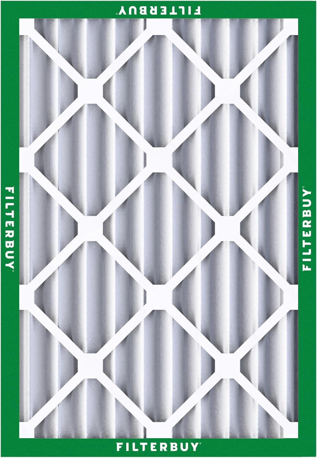 imageFilterbuy 145x19x4 Air Filter MERV 8 Essential Dust ampamp Allergy Defense 2Pack Electrostatic Pleated HVAC AC Furnace Filters Replacement Made in USA Actual Size 1450 x 1900 x 363