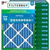 imageFilterbuy 195x21x2 Air Filter MERV 13 Optimal Smoke amp Allergy Defense 12Pack Electrostatic Pleated HVAC AC Furnace Filters Replacement Made in USA Actual Size 1950 x 2100 x 175