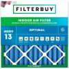 imageFilterbuy 17x17x2 Air Filter MERV 13 Optimal Smoke amp Allergy Defense 1Pack Electrostatic Pleated HVAC AC Furnace Filters Replacement Made in USA Actual Size 1700 x 1700 x 175