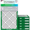 imageFilterbuy 17x25x2 Air Filter MERV 8 Essential Dust amp Allergy Defense 6Pack Electrostatic Pleated HVAC AC Furnace Filters Replacement Made in USA Actual Size 1650 x 2450 x 175