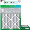 imageFilterbuy 215x2325x2 Air Filter MERV 8 Essential Dust amp Allergy Defense 2Pack Electrostatic Pleated HVAC AC Furnace Filters Replacement Made in USA Actual Size 2150 x 2325 x 175