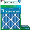 imageFilterbuy 21x23x2 Air Filter MERV 13 Optimal Smoke amp Allergy Defense 2Pack Electrostatic Pleated HVAC AC Furnace Filters Replacement Made in USA Actual Size 2100 x 2300 x 175