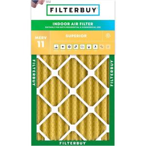 imageFilterbuy 20x36x2 Air Filter MERV 11 Superior Pet amp Allergy Defense 1Pack Electrostatic Pleated HVAC AC Furnace Filters Replacement Made in USA Actual Size 1950 x 3550 x 17512x24x4
