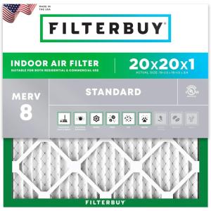 imageFilterbuy 24x30x2 Air Filter MERV 8 Essential Dust amp Allergy Defense 1Pack Electrostatic Pleated HVAC AC Furnace Filters Replacement Made in USA Actual Size 2350 x 2950 x 17520x20x1