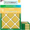 imageFilterbuy 16x2225x1 Air Filter MERV 11 Superior Pet amp Allergy Defense 5Pack Electrostatic Pleated HVAC AC Furnace Filters Replacement Made in USA Actual Size 1600 x 2225 x 075