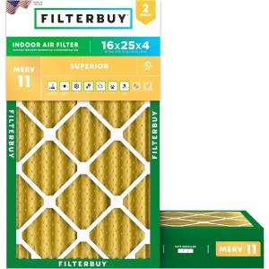 imageFilterbuy 215x235x1 Air Filter MERV 11 Superior Pet amp Allergy Defense 2Pack Electrostatic Pleated HVAC AC Furnace Filters Replacement for Bryant and Carrier Actual Size 2150 x 2350 x 07516x25x4